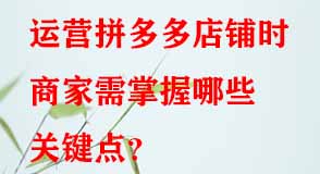 運(yùn)營(yíng)拼多多店鋪